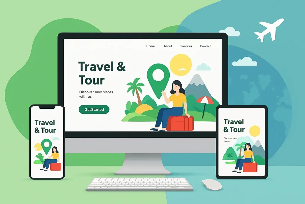Desain website travel & tour