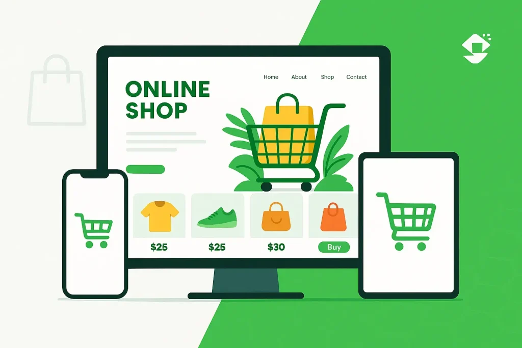 Desain website online shop