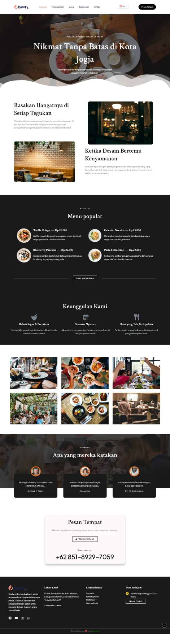 fazmen portofolio landing page